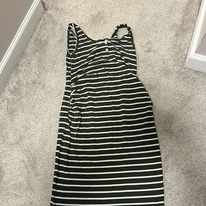 Maternity dress green and beige